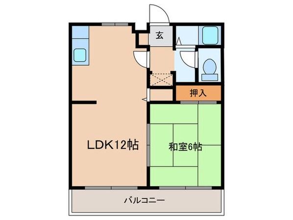 グランパス八帖Bの物件間取画像